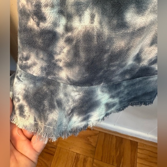 Umgee Women’s Small Blue Tie-dye Linen Blend Midi Dress - Picture 6 of 9